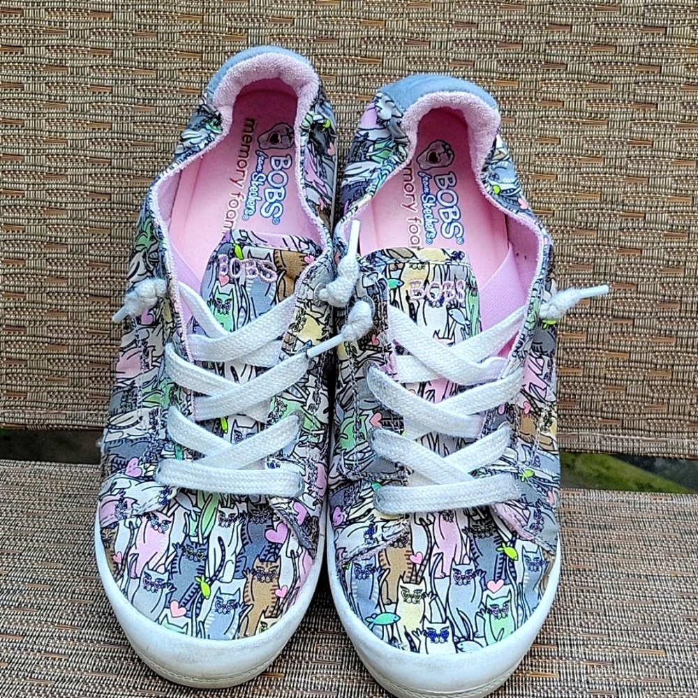 Sketchers Bobs slip on cat sneakers.  Size US10